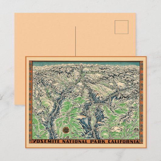 Postale Carte ancienne de Yosemite (Devant / Derrière)