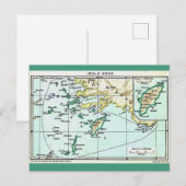 Postale Carte ancienne des îles grecques (Devant / Derrière)