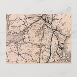 Postale Carte ancienne du chemin de fer Boston et Montréal