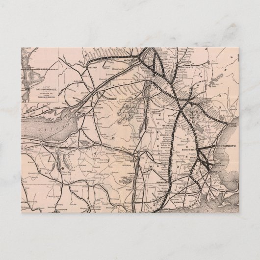 Postale Carte ancienne du chemin de fer Boston et Montréal (Devant)