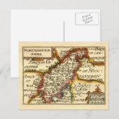 Postale Carte ancienne du comté de Northamptonshire en Ang (Devant / Derrière)