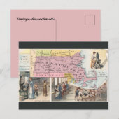 Postale Carte ancienne du Massachusetts (Devant / Derrière)