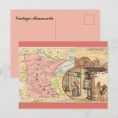 Postale Carte ancienne du Minnesota (Devant / Derrière)