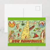 Postale Carte ancienne du New Hampshire (Devant / Derrière)