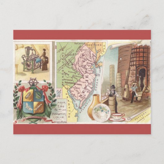 Postale Carte ancienne du New Jersey (Devant)