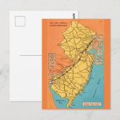 Postale Carte ancienne du New Jersey Turnpike (Devant / Derrière)