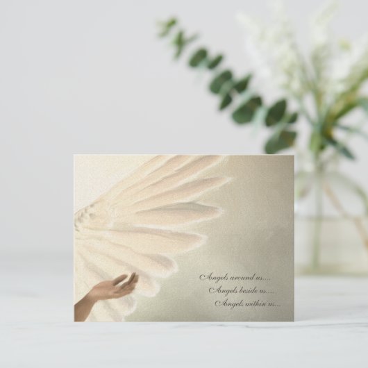 Postale Carte Angels Wings - Conception Modèle sur command (Debout devant)
