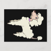 Postale carte animée crème caniche seconde (Devant)