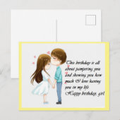 Postale carte anniversaire  (Devant / Derrière)