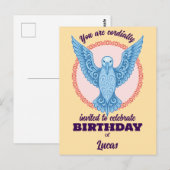 Postale carte anniversaire (Devant / Derrière)