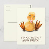 Postale Carte Anniversaire avec amusant Joueur en train de (Devant / Derrière)