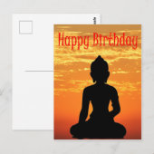 Postale Carte anniversaire_Bouddha (Devant / Derrière)