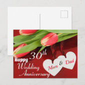 Postale Carte anniversaire de mariage (Devant / Derrière)