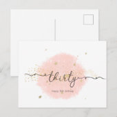 Postale Carte Anniversaire Pour Elle (Devant / Derrière)