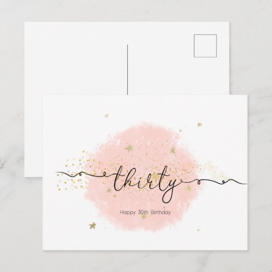 Postale Carte Anniversaire Pour Elle (Devant / Derrière)