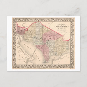 Postale Carte antique 1868 de Washington, DC