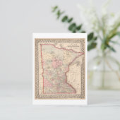 Postale Carte antique 1868 du Minnesota (Debout devant)