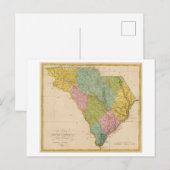 Postale Carte antique de 1815 de Caroline du Sud (Devant / Derrière)