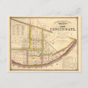 Postale Carte antique de Cincinnati Ohio
