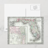 Postale Carte antique de Floride & Mobile, Alabama (Devant / Derrière)