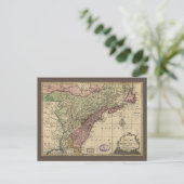 Postale Carte antique de l'Amérique du Nord, restaurée, 17 (Debout devant)