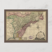 Postale Carte antique de l'Amérique du Nord, restaurée, 17 (Devant)