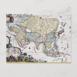 Postale Carte antique de l'Asie 1696