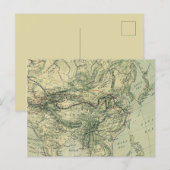 Postale Carte antique de l'Asie centrale (Devant / Derrière)