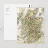 Postale Carte antique de l'Écosse (Devant / Derrière)