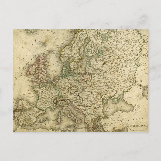 Postale Carte antique de l'Europe (Devant)