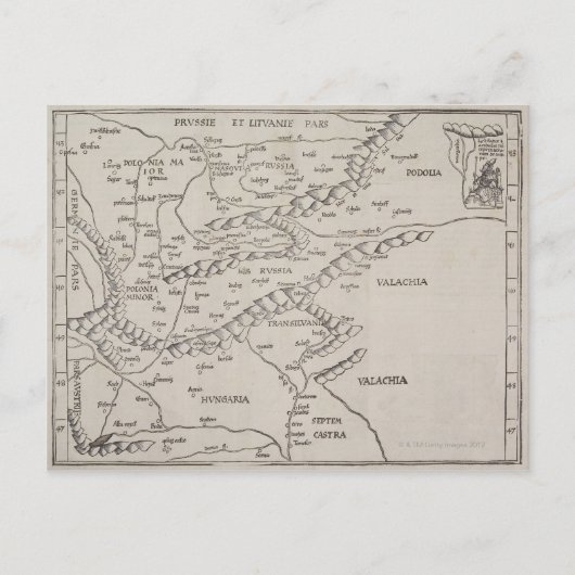 Postale Carte antique de l'Europe de l'Est (Devant)