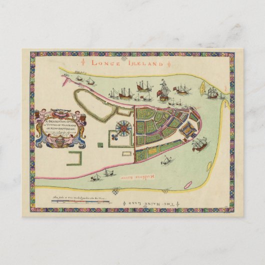 Postale Carte antique de Long Island New York (Devant)