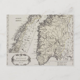 Postale Carte antique de Norvège