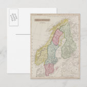 Postale Carte antique de Suède (Devant / Derrière)
