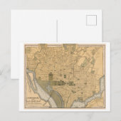Postale Carte antique de Washington DC (Devant / Derrière)