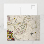 Postale Carte antique des Indes orientales (Devant / Derrière)