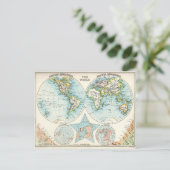 Postale Carte antique du monde (Debout devant)