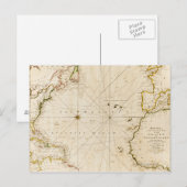 Postale Carte antique du monde (Devant / Derrière)