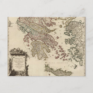 Postale Carte antique vintage de la Grèce antique Graecia 