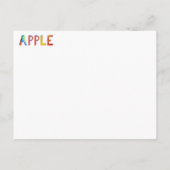 Postale Carte Apple (Dos)