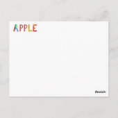 Postale Carte Apple (Dos)