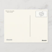 Postale carte aquarelle danseuse bébé rêve petite fille (Dos)