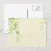 Postale Carte aquarelle peinte avec stylisé sauvage (Devant / Derrière)