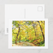 Postale carte ARBRES D'AUTOMNE (Devant / Derrière)