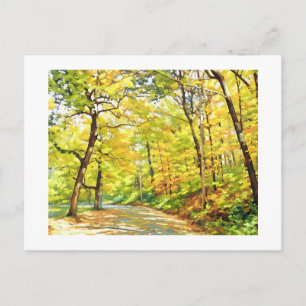 Postale carte ARBRES D'AUTOMNE
