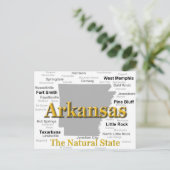 Postale Carte Arkansas Silhouette (Debout devant)