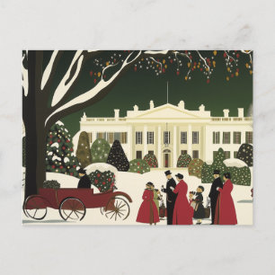 Postale Carte Art déco de Washington DC Maison Blanche
