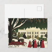 Postale Carte Art déco de Washington DC Maison Blanche (Devant / Derrière)