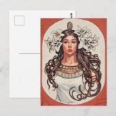 Postale Carte Art Nouveau La Princesse Lointaine (Devant / Derrière)