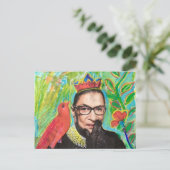 Postale Carte Art Post RVB Ruth Gader Ginsburg et Bird (Debout devant)